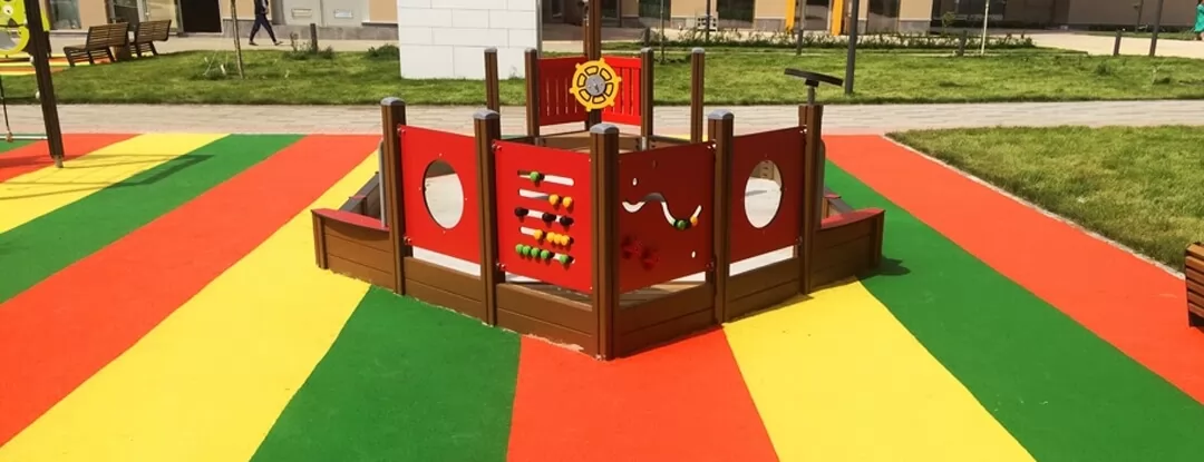 Покрытие Эквестримат для детских площадок, разноцветное