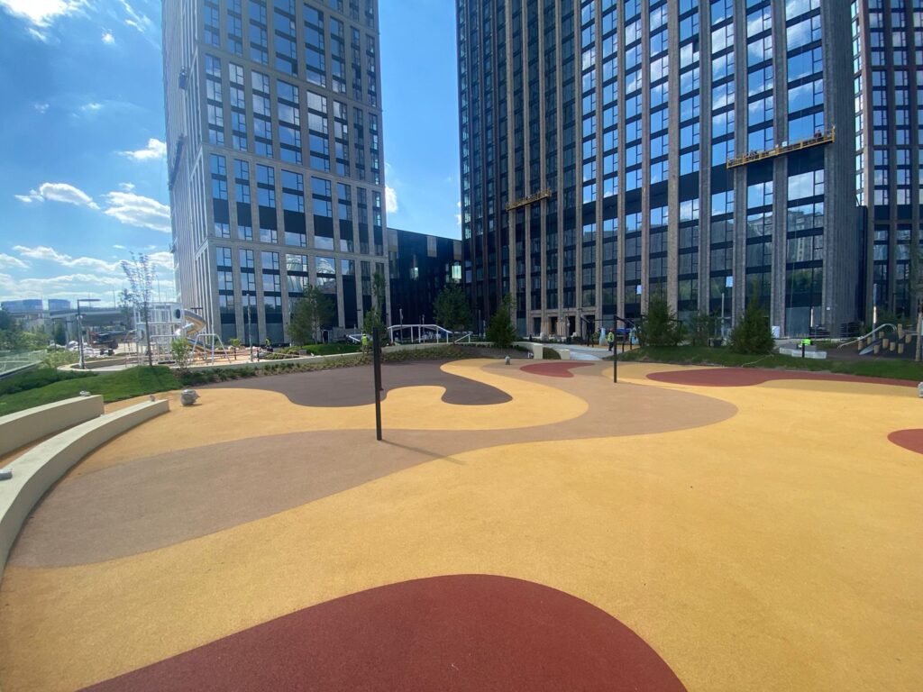 Вивигам — бесшовное EPDM-покрытие для детских площадок, купить | Мастерфайбр